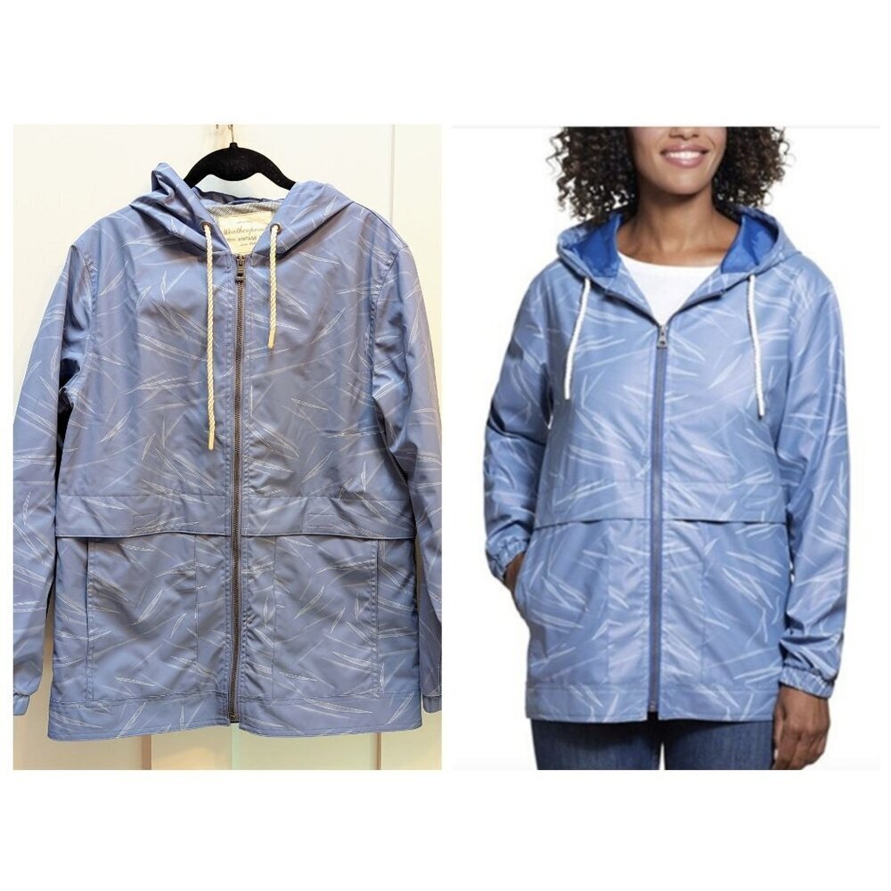 NWOT Weatherproof Vintage Women's Rain Slicker Jacket Windbreaker with Hood S